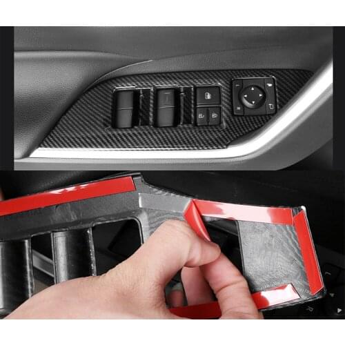 For Toyota RAV4 RAV 4 2019 2020 Stainless steel Door Window Glass Lift Switch Button Control Panel Cover Trim Car Accessories