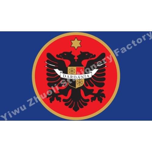 Kosovo Dardania Flag 150X90cm (3x5FT) 120g 100D Polyester Double Stitched High Quality Banner Free Shipping