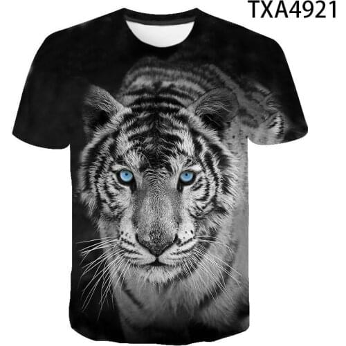 Tiger 3D T Shirt Men Women Children Summer Fashion Short Sleeve Printed Animal T-Shirt Cool Tops Tees Boy Girl Kids Clothing