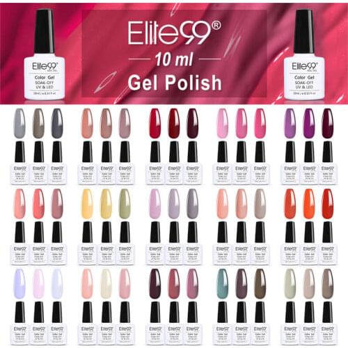 Elite99 3 pieces/lot 10ml Gel Nail Polish Set Soak Off UV LED Hybrid Varnish Summer Colors Gel Polish Nail Art Manicure Set
