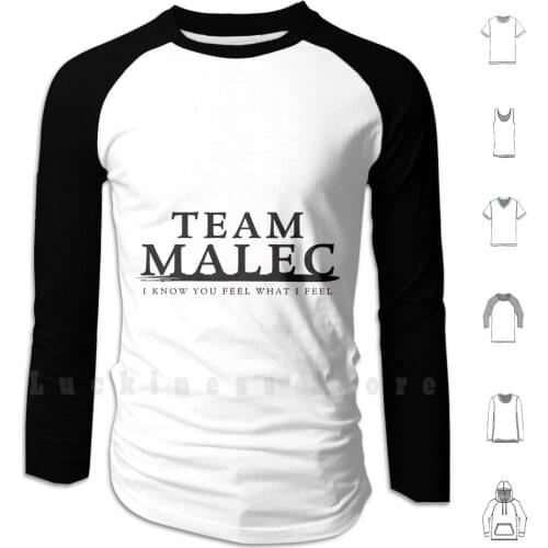 Shadowhunters-Team Malec Hoodie Long Sleeve Badcatdesigns Shadowhunters Alec Lightwood Magnus Bane Malec Team Team