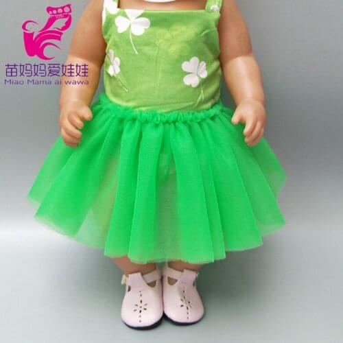 Doll dress for 43cm born Baby Doll tutu dress headband for 18 inch girls doll bikini tulle dress toys clothes