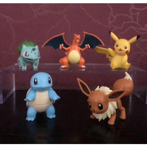 Pokemon Pikachu Charizard Eevee Squirtle Bulbasaur Cute Action Figure Model Toys