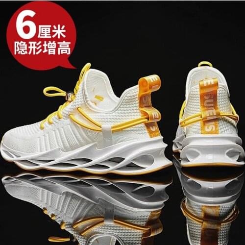 2021 new inner heightening mens shoes breathable mesh casual shoes fashion casual sports shoes mesh shoes trend Joker shoes