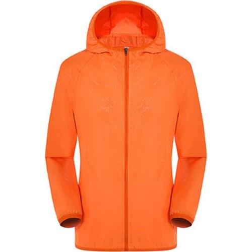 Men Couple Windbreaker Hooded Sports Jacket Waterproof Long Sleeve Print Jackets Summer Ultra-Light Lightweight Zipper Rainproof