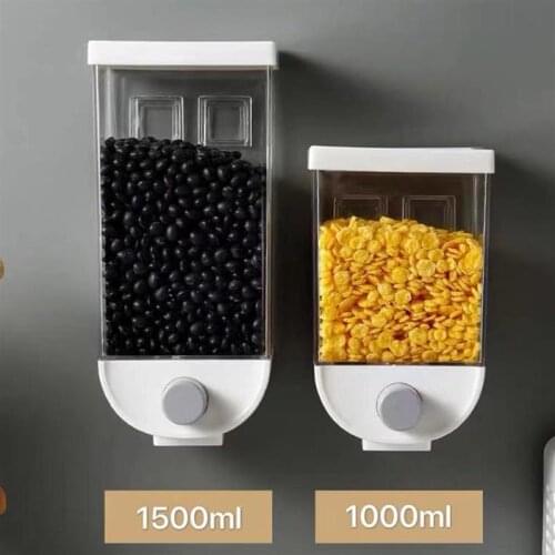 Wall Hanging Whole Food Storage Container Sealed Jars Rice Beans, Kitchen Grain, Oatmeal Dispenser, Food Storage Box