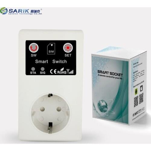 NEWEST 16A GSM Socket SMS APP Power On Off Alarm Outlet Relay Smart Switch Remote Control Intelligent Temperature Sensor Control