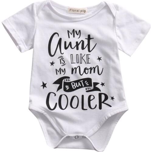 New Casual Newborn Baby Boy Girl Clothes Toddler Romper Infant Boy Girl Jumpsuit Letter Short Sleeve Clothes Outfits