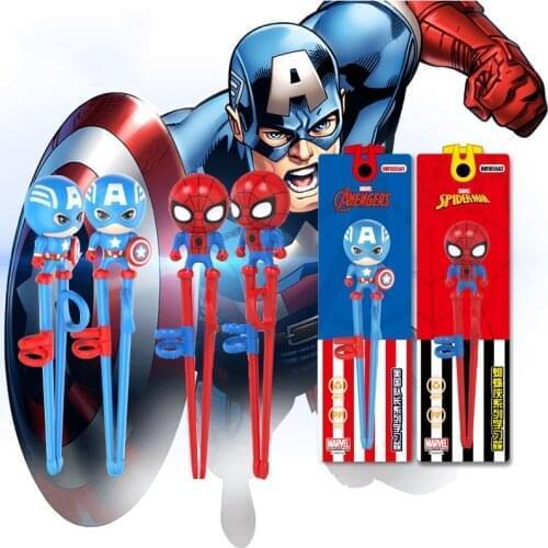 Disney 1 piece new chopsticks children training learning chopsticks hero doll silicone ring cutlery set