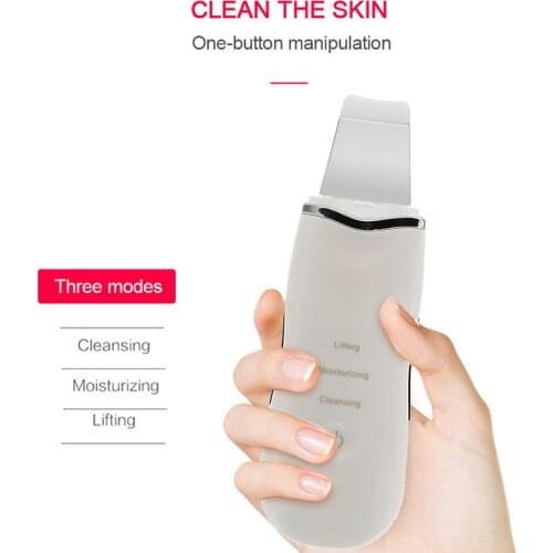 New Ultrasonic Skin Scrubber Facial Cleaning Peeling Blackhead Removal Pore Cleaner Multi-Functional Beauty Devices Skin Care