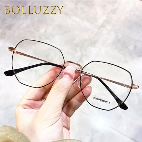Wholesale Metal Irregular Polygon Bue Light Blocking Glasses Men Women Anti Blue Light Glasses Computer Glasses Anti Radiation