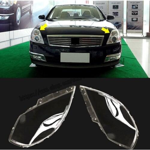 Fit For Nissan teana 2006-2007 Left&Right Lens Headlight Cover Trim 2pcs high quality Car modification accessories