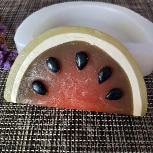 PRZY silicone watermelon mold handmade soap cake decoration candle silicone molds DIY fruit mold