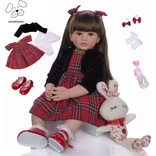 KEIUMI Wholesale Reborn Baby Dolls 60 cm Silicone Vinyl Realistic Boneca Reborn Menina For Kids Birthday Christmas Gifts