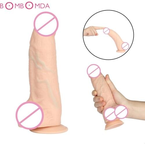 Realistic Dildo With Suction Cup Adult Sex Toys For Women Lesbian Silicone Huge Dildos G Spot Vagina Stimulation Real Big Penis