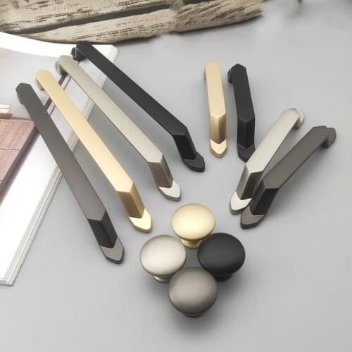 Modern Simple Style Knobs Cabinet Handles Zinc Alloy Kitchen Cabinet Handles Drawer Pulls Handles for Furniture Hardware