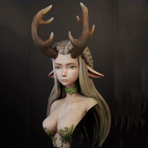 Self-assembled New Unassembled 1/12 ancient girl with long hair bust Resin Figure Unpainted Model Kit