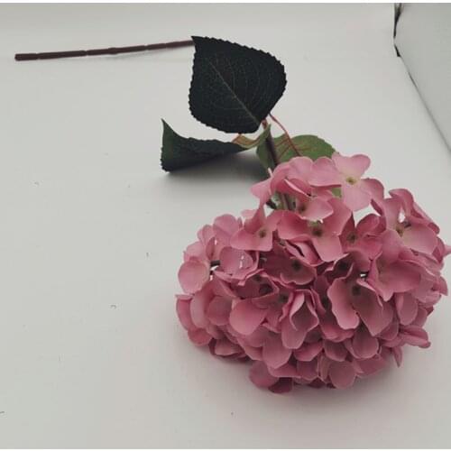 Silk Hydrangea Artificial FLower Pink Cream Colour for Wedding Shop Home Decoration Fake Flora Vase Favor