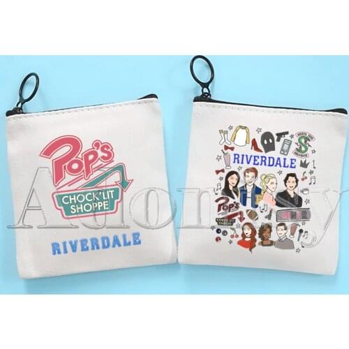 Riverdale Southside Serpents Snake Streetwar Cute Solid Color Canvas Coin Purse Small Fresh New Zipper Key Bag Hand Gift Bag