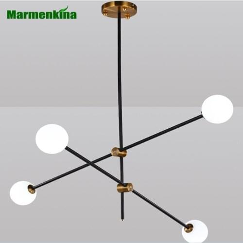 Nordic Lamps Modern Restaurant Living Room Glass Ball Magic Beans Creative Molecular Lights Personality Study Bedroom Chandelier