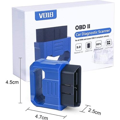 OBD2 Scanner Bluetooth 5.0 Vehicle Code Reader Car Diagnostic Scan Tool Erase Check Engine Light for Universal for 1996+ Cars