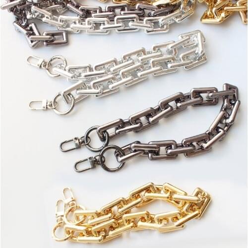 30/40/50/60cm Resin Replacement Chain Detachable Parts Gold Strap Women Shoulder Handle Square Chain Woman Bag Accessories