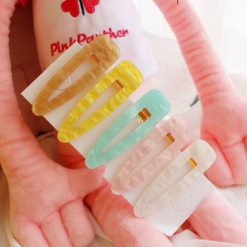 1PC New Women Girls Acrylic Hollow Waterdrop Hair Clips Tin Foil Sequins Hairpins Candy Color Barrette Hair Accessories Dropship