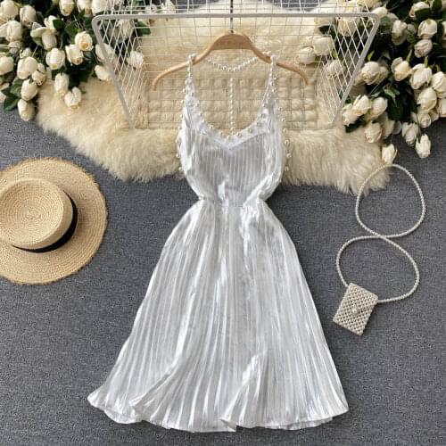 2021 Summer New Fashion Temperament Vestido Womens V-neck Sexy Halter Strap Slim Slimming Mini Dress DK1058