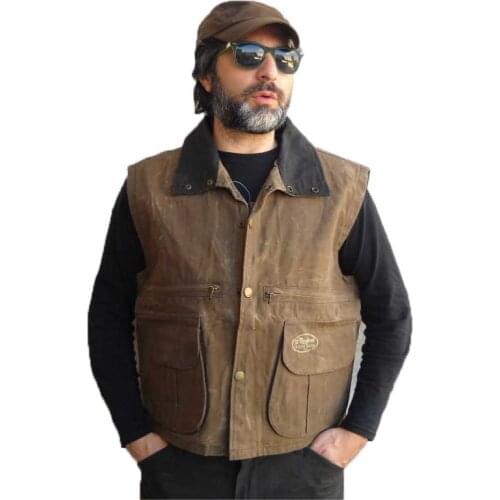Vest sleeveless cotton waterproof hunting hunting pockets beccaccia