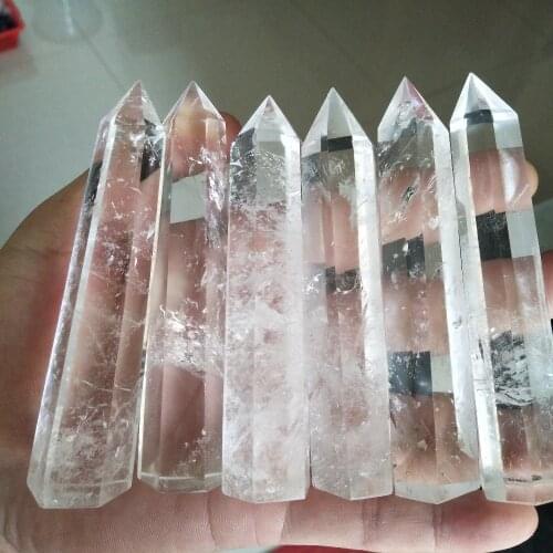 1kg/lot Natural quartz crystal point feng shui chakra transparent crystal wand and healing crystals stones wholesale