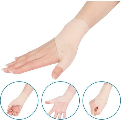 1Pc Silicone Gel Magnetic Therapy Wrist Thumb Support Glove Arthritis Corrector Pain Relief Corrector Gloves