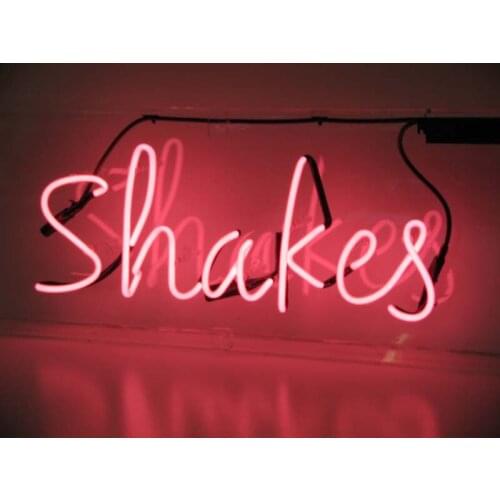 14“ Shakes Acrylic Custom Neon Light Lamp Sign Beer Bar Handmade Real Glass Decorate Home Wall Room Windows Tube Artwork
