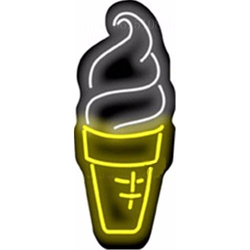 17*14" Ice Cream Cone NEON SIGN REAL GLASS BEER BAR PUB LIGHT SIGNS store display occasional Restaurant Shop Advertising Lights