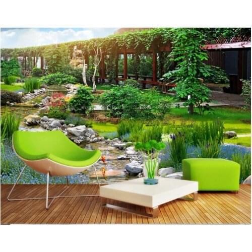 3d wallpaper custom photo Chinese Garden Park Landscape background living room home decor 3d wall muals wall paper for walls 3 d
