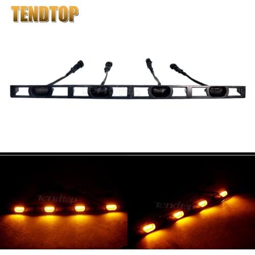 4Pcs Bumper Hood Indicator Car Front Grille LED Signal Light Replacement Smoked Car Assessories For Toyota Tacoma 2012-2015