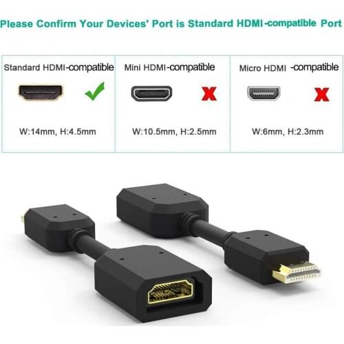 In Stock HDMI-compatible Extension Cable Male To Female Projector For Laptop HD TV Extension Version PS3 15CM cable 4K LCD Z3I8