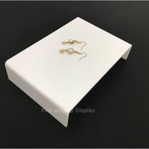 White Acrylic Risers for Jewelry Displays Bracelets Stand Holders Cosmetic Showcase