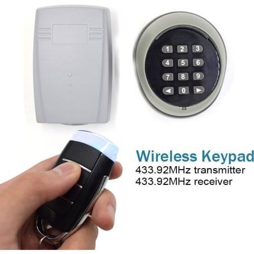Wireless Keypad password switch & 433MHz 2 Channel receiver &433.92MHz learning code transmitter for Garage door Electronic gate