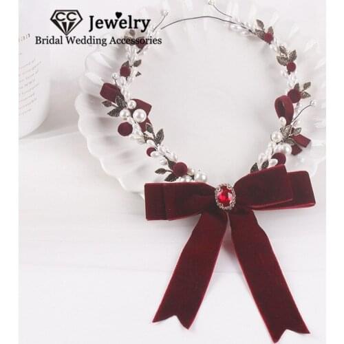 CC Vintage Headbands for Women Wedding Accessories Bridal Headdress Engagement Hair Ornaments Princess Hairbands Headpiece 3841