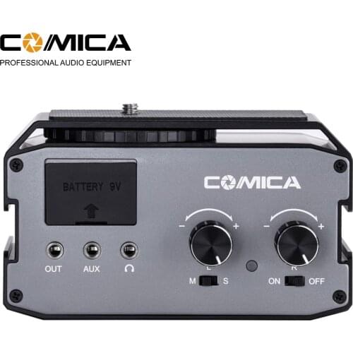 COMICA CVM-AX3 Dual XLR/6.35MM/3.5MM Microphone Audio Mixer Adapter for Canon Nikon DSLR camera camcorder for shooting videos