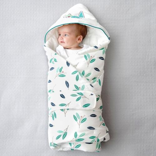 Baby Blanket Envelope Type Cotton Newborn Soft Warm Quilt For All Season Stroller Diaper Children Bath Towel Sheets 2021 New B35