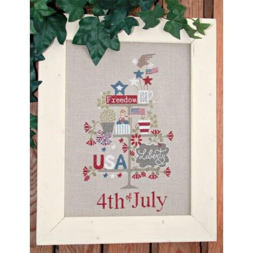 2020 New Arrival Embroidery Celebrate 4th July Cross Stitch Chart with 100% Cotton Flosses & Free Shipping for Home Wall Decor