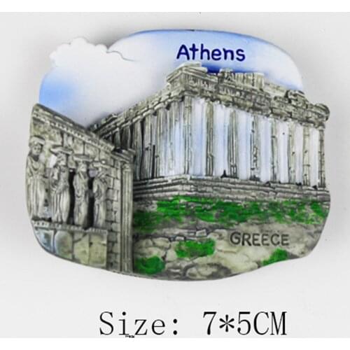 Hot Selling Fasion Greece Athens 3D Resin Refrigerator Magnetic Stickers Travel Fridge Magnet Souvenirs Tourist Gifts