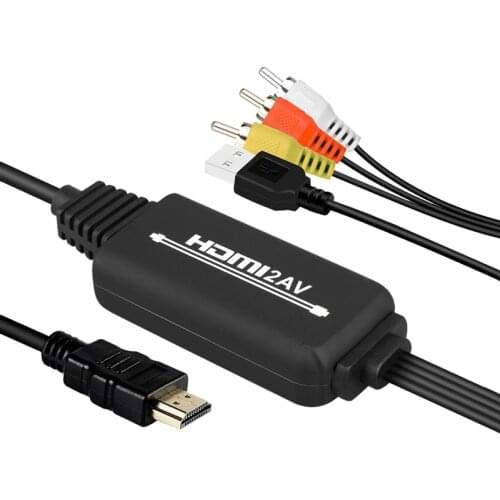 HDMI to AV 3RCA Cable HDMI to CVBS Video o Adapter Wire for TV Smart Android Set-Top Box Projector Monitor