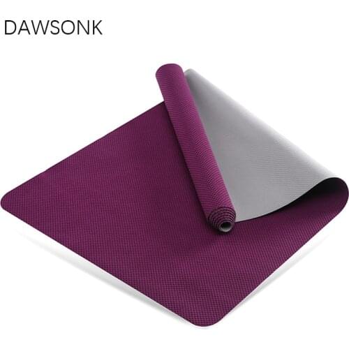 Yoga Mat TPE Thin Foldable Soft Sweat-absorbing Non-slip Portable Pilates Travel Mat 183cm * 68cm * 0.2cm Meditation Cushion