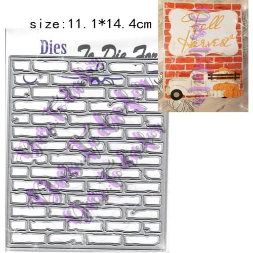 Red brick wall background Metal Cutting Dies for DIY Scrapbooking Photo Album Decorative Embossing DIY Paper Cards Cutting Molds