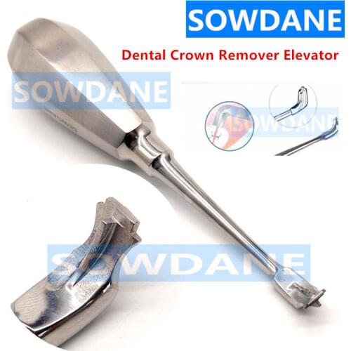 Stainless Steel Lab Laboratory Dental Handle Non-Slip Cross Broken Crown Remover Pusher Teeth Whitening