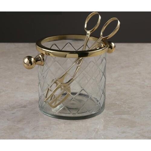 Metal Ice Bucket Wine Cooler Clip Freezer Copper Barrel Essential Tools for Summer Bars and Parties