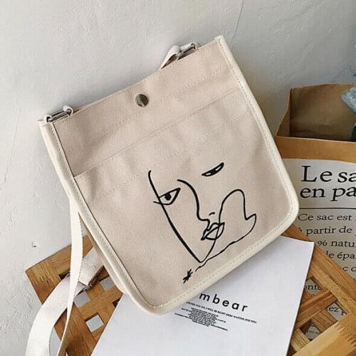 Fashion Women Drawstring Bag Canvas Shopping Bag Shoulder Bags Zipper Cross body Tote Handbag Handle Bag