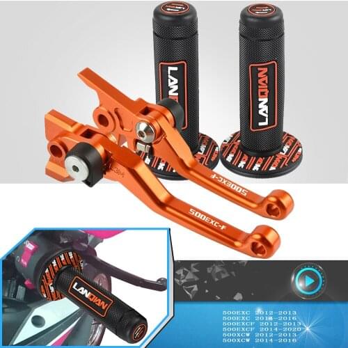 Motorcycle Aluminum Folding Clutch Brake Levers Handlebar Grips For 500XCW 500EXC 500EXCF 500 XC-W EXC EXC-F 2012-2018 2019 2020
